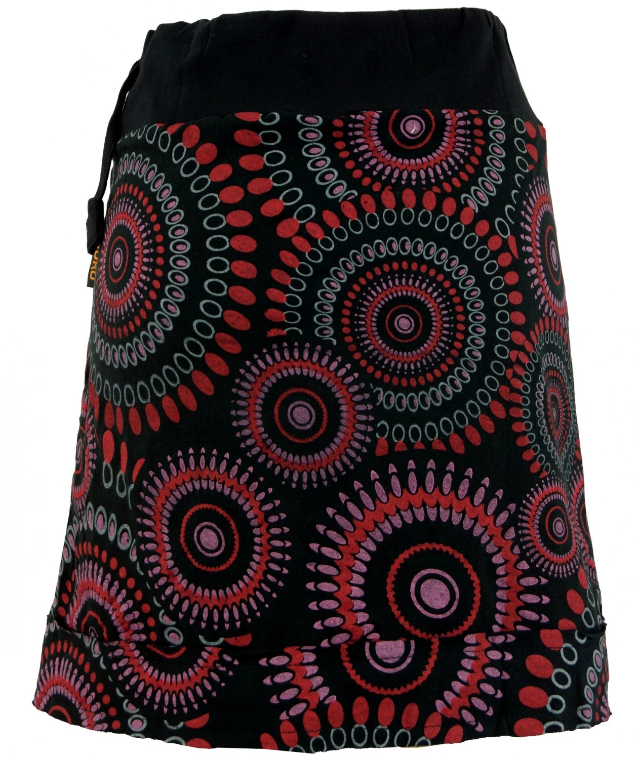 Bestickter Minirock, Boho Chic Rock, Retro Mandala - Schwarz/rot 4 Bestickter Minirock, Boho Chic Rock, Retro Mandala - Schwarz/rot – Bild 2