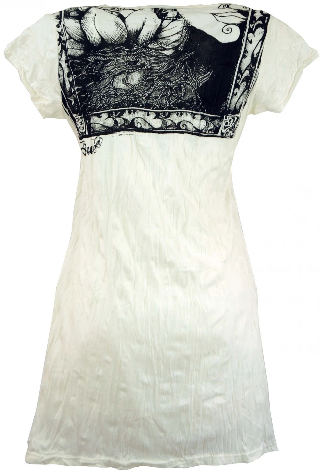 Sure Long Shirt, Minikleid Mantra Buddha - Weiß 4 Sure Long Shirt, Minikleid Mantra Buddha - Weiß – Bild 2