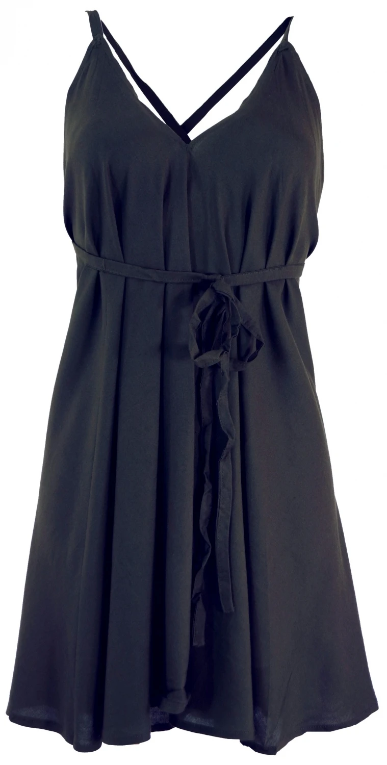 Minikleid Boho Chic, Wandelbares Minikleid, Top, Rock - Schwarz 3 Minikleid Boho Chic, Wandelbares Minikleid, Top, Rock - Schwarz