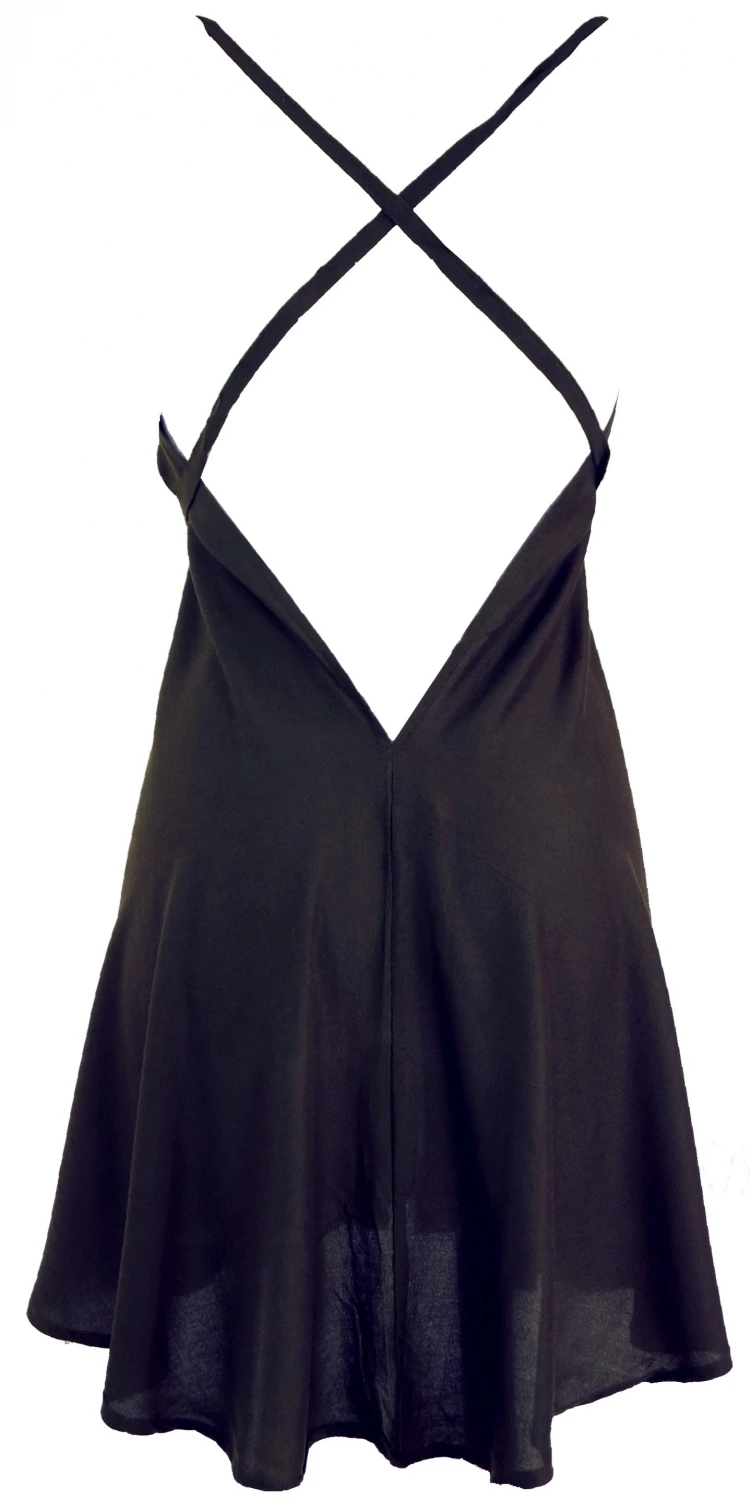 Minikleid Boho Chic, Wandelbares Minikleid, Top, Rock - Schwarz 4 Minikleid Boho Chic, Wandelbares Minikleid, Top, Rock - Schwarz – Bild 2