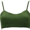 Goa Psytrance Bikini Top, Boho Top, Pixi Yoga Bra - Olivegrün -Modebekleidungsgeschäft 3 19 kleider 15 3 50
