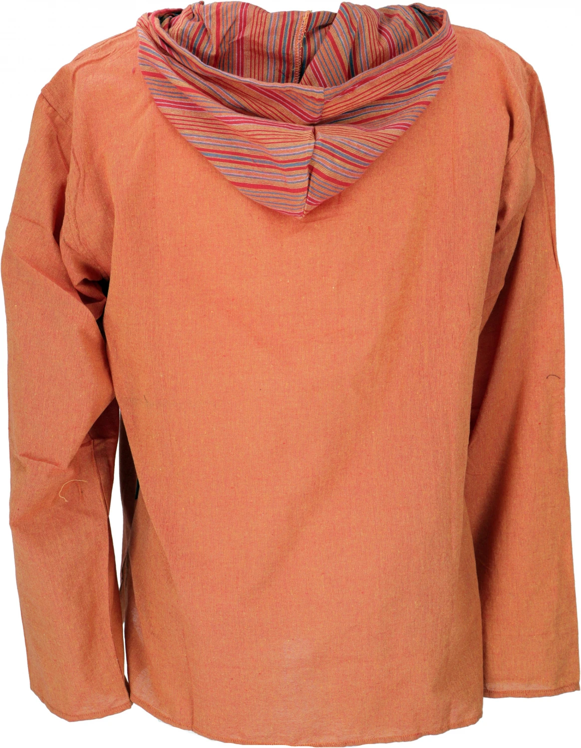 Yoga Hemd, Goa Hemd, Patchwork Sweatshirt, Leichter Freizeit Hoodie - Orange 4 Yoga Hemd, Goa Hemd, Patchwork Sweatshirt, Leichter Freizeit Hoodie - Orange – Bild 2