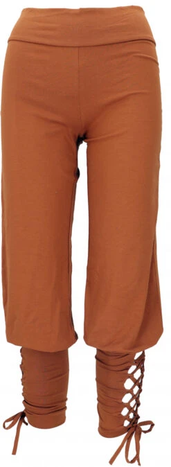 Yoga-Hose Aus Bio-Baumwolle, Leggings, Psytrance Hose Aus Bio-Baumwolle - Caramel