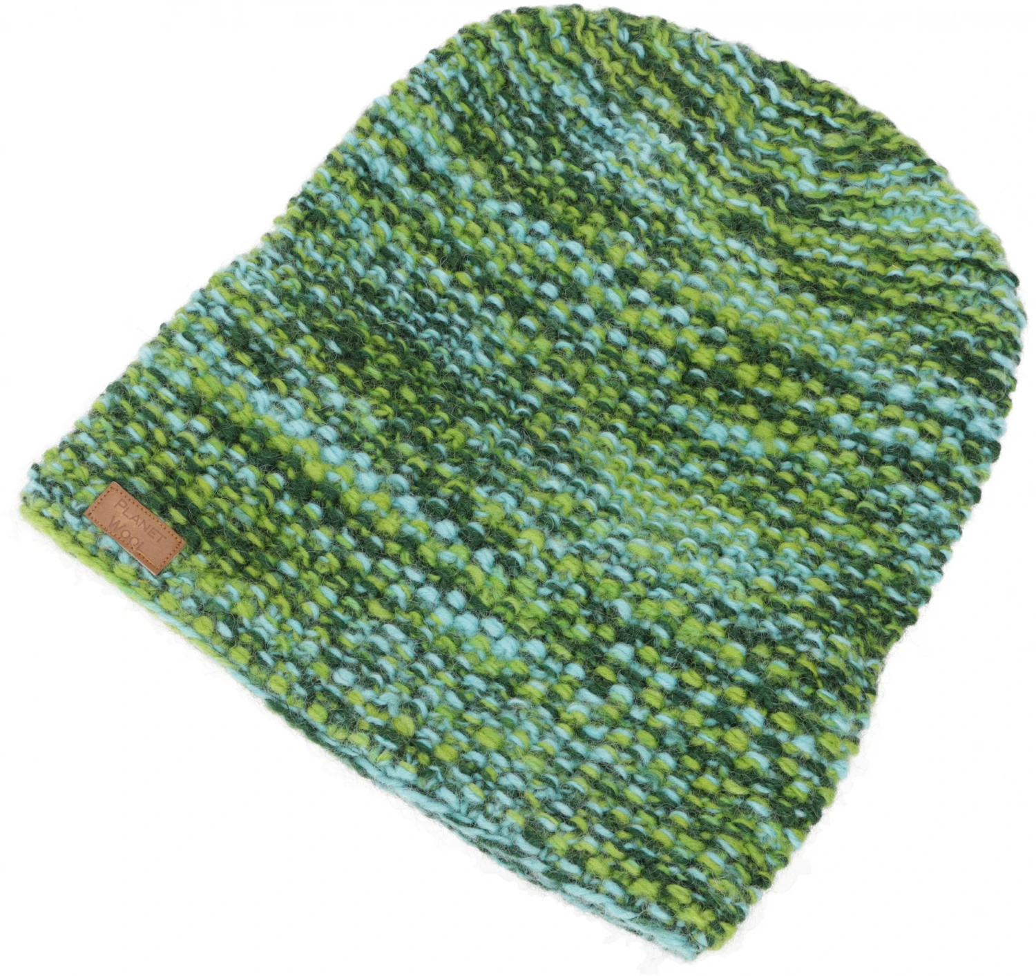 Beanie Mütze, Bunte Strickmütze, Nepalmütze - Grün 5 Beanie Mütze, Bunte Strickmütze, Nepalmütze - Grün – Bild 3