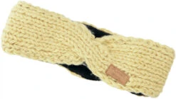 Gekreuztes Woll-Strick-Stirnband, Gestrickter Ohrenwärmer - Honiggelb -Modebekleidungsgeschäft 3 21 22wolle 2021 88
