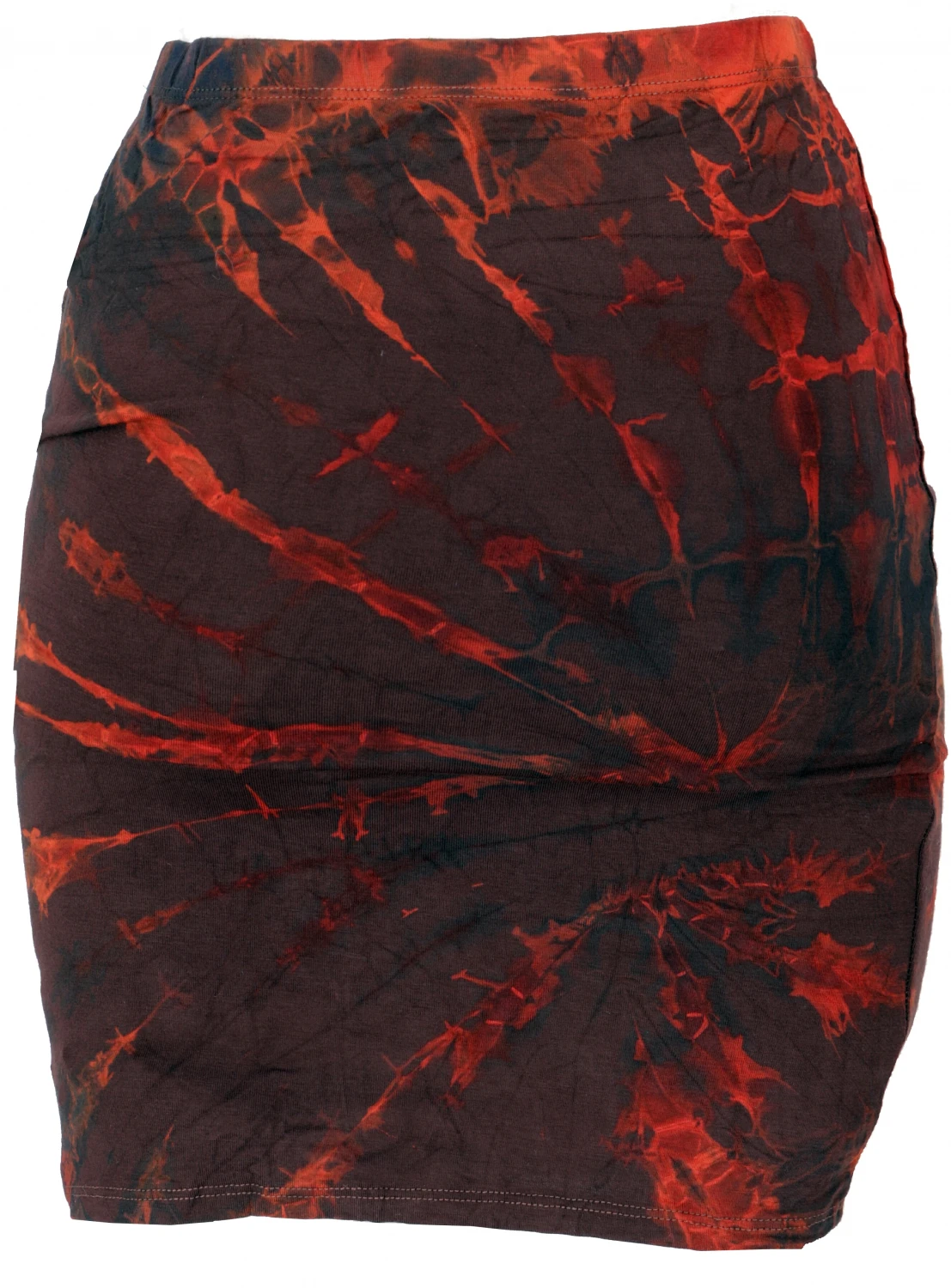 Unikat Batikrock, Hippie Batik Minirock, Yogarock, Tube/Schlauchrock - Rostrot/dunkelbraun 4 Unikat Batikrock, Hippie Batik Minirock, Yogarock, Tube/Schlauchrock - Rostrot/dunkelbraun – Bild 2