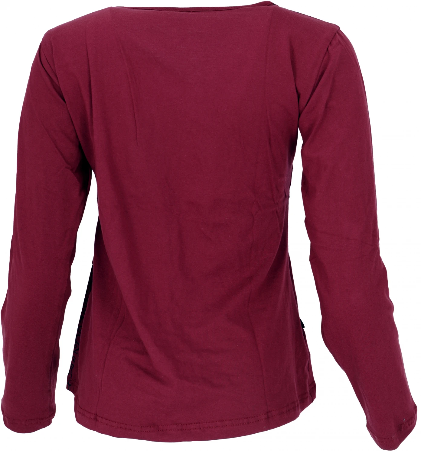 Langarmshirt Boho-chic - Weinrot 5 Langarmshirt Boho-chic - Weinrot – Bild 3