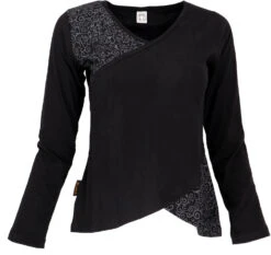 Langarmshirt Boho-chic - Schwarz