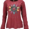 Goa Langarmshirt Stonewash - Rostrot/bunt -Modebekleidungsgeschäft 30435 3 29 223kleidertops bhawani 204