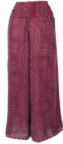 Palazzohose, Offene Boho Sommerhose, Hosenrock- Weinrot -Modebekleidungsgeschäft 32135 12356patrpron 2023 49