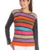 Langarmshirt Regenbogen Schwarz - Modell 4 -Modebekleidungsgeschäft 32743 123jago0255