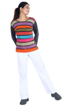 Langarmshirt Regenbogen Schwarz - Modell 4 -Modebekleidungsgeschäft 32743 123jago0266