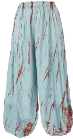 Muckhose, Pluderhose, Batik Pumphose - Aqua