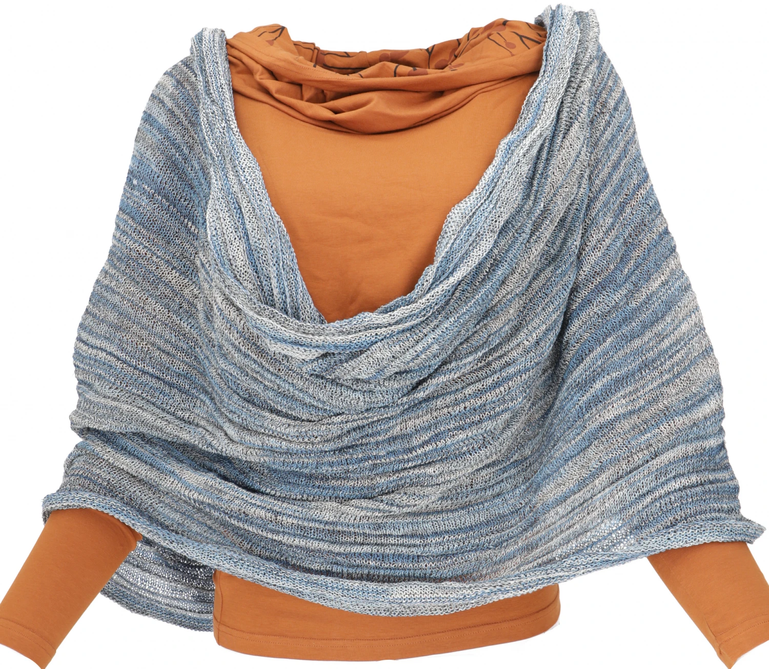 Weicher Loop Schal / Stola, Magic Loopschal, Weste - Hellblau 5 Weicher Loop Schal / Stola, Magic Loopschal, Weste - Hellblau – Bild 3