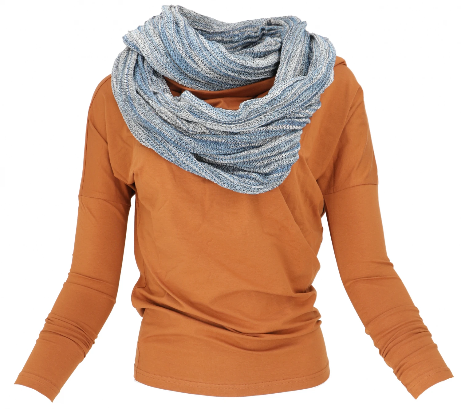 Weicher Loop Schal / Stola, Magic Loopschal, Weste - Hellblau 8 Weicher Loop Schal / Stola, Magic Loopschal, Weste - Hellblau – Bild 6