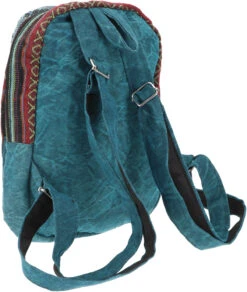 Rucksack, Stonewash Freizeitrucksack, Ethno Look Rucksack - Petrol - 30x25x13 Cm -Modebekleidungsgeschäft 33254 123taschen nepal 2023 14