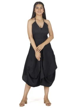 Langes Sommerkleid Hippie Chic - Schwarz -Modebekleidungsgeschäft 33358 h 22 ago0689