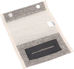 Goa Tabakbeutel, Drehtasche, Natürliche Tabaktasche Mit Fischgrätenmuster - Grau - 9x17 Cm -Modebekleidungsgeschäft 35179 12356 0606tilo taschen 135