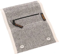 Goa Tabakbeutel, Drehtasche, Natürliche Tabaktasche Mit Fischgrätenmuster - Grau - 9x17 Cm -Modebekleidungsgeschäft 35179 12356 0606tilo taschen 136