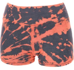 Batik Pantys, Unikat Shorts, Bikini Pantys - Lachsorange/grau