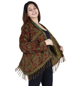 Bolero Jacke, Legeres Boho Jäckchen - Bordeaux/lemon -Modebekleidungsgeschäft 35671 3 th 202340559x1 ago0648