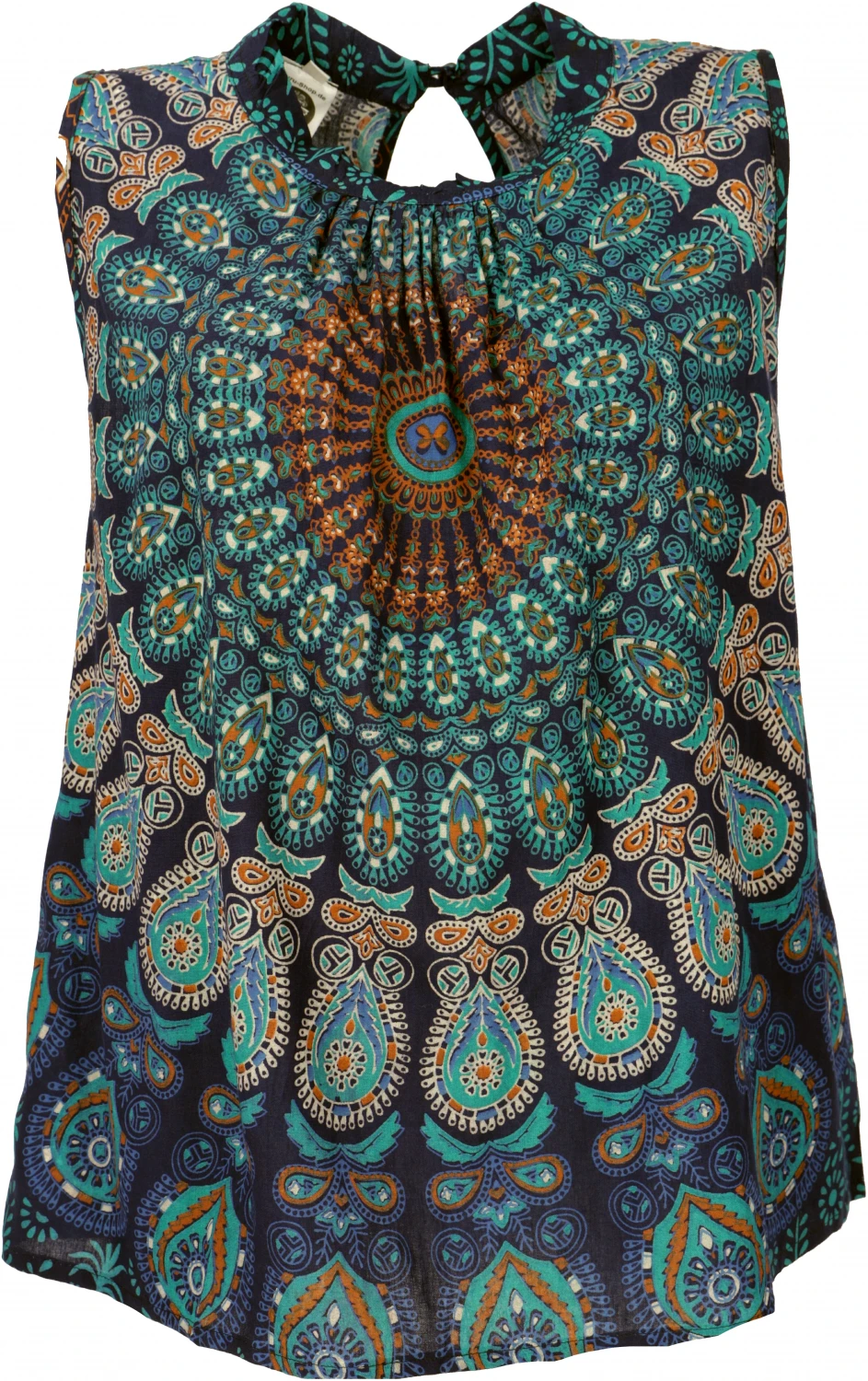 Boho Blusentop, Mandala Top - Blau/türkis 3 Boho Blusentop, Mandala Top - Blau/türkis
