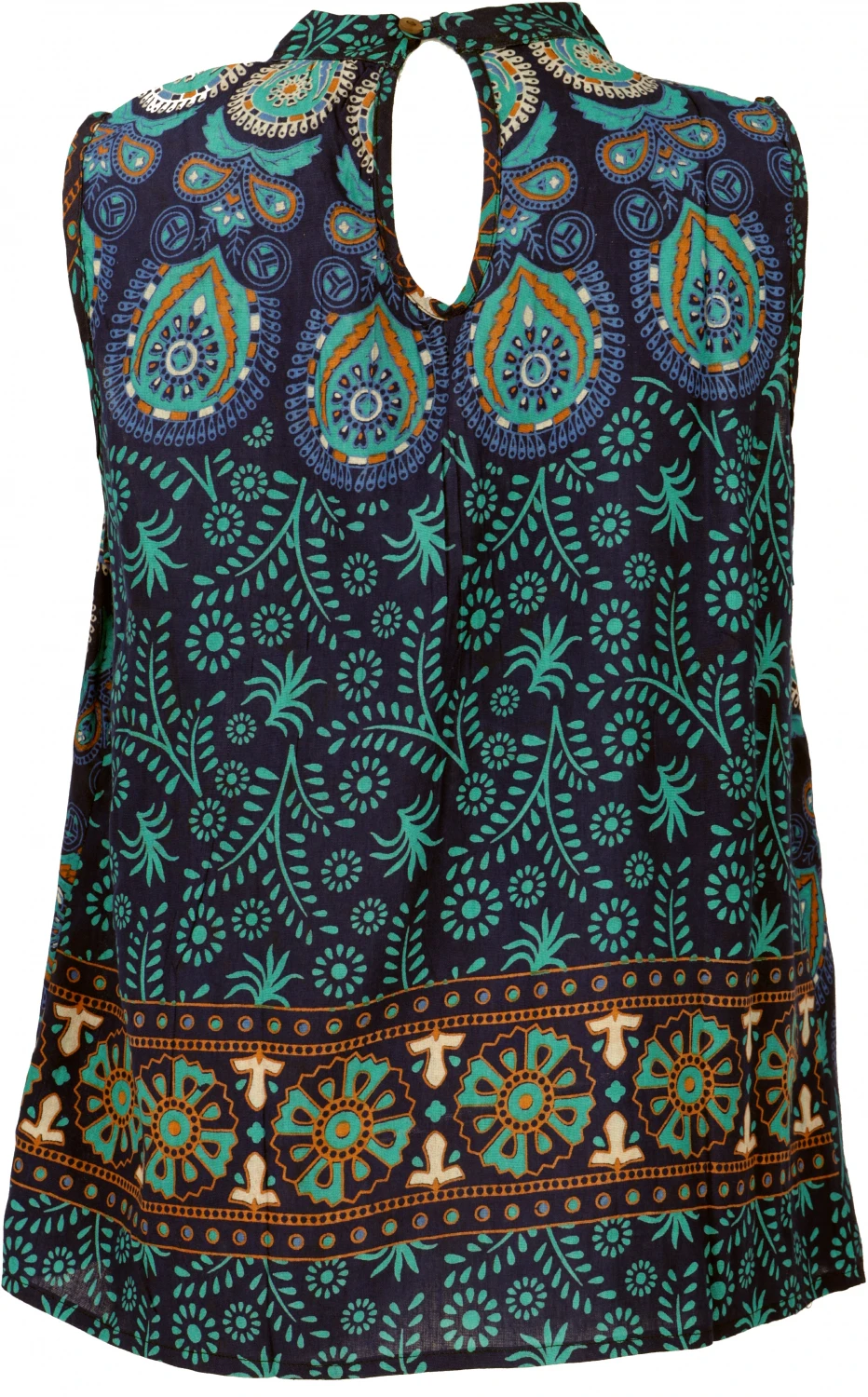Boho Blusentop, Mandala Top - Blau/türkis 4 Boho Blusentop, Mandala Top - Blau/türkis – Bild 2