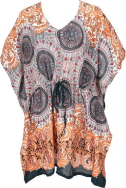 Poncho, Mandala Tunika, Boho Kaftan, Kurzarm Strandtunika Für Starke Frauen - Orange 8 Poncho, Mandala Tunika, Boho Kaftan, Kurzarm Strandtunika Für Starke Frauen - Orange -Modebekleidungsgeschäft 38176 me shop 177