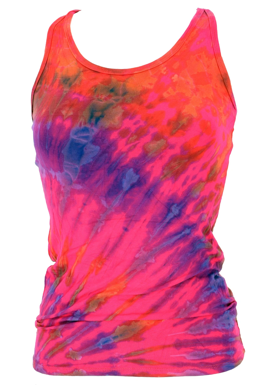 Sommerliches Batik Yoga Top, Unikat Tie Dye Top - Pink 5 Sommerliches Batik Yoga Top, Unikat Tie Dye Top - Pink – Bild 3