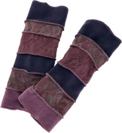 Elfen Handstulpen, Boho Pulswärmer - Lila