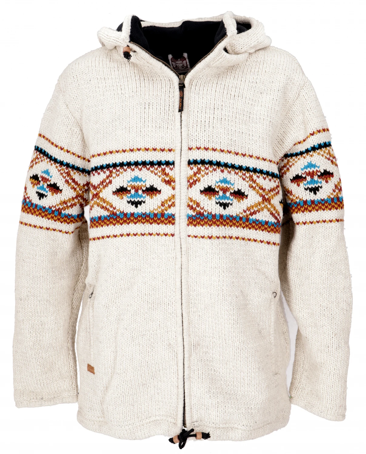 Kuschelige Gefütterte Strickjacke, Wolljacke, Nepaljacke - Modell 32 3 Kuschelige Gefütterte Strickjacke, Wolljacke, Nepaljacke - Modell 32