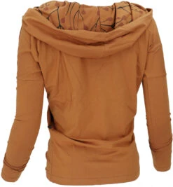 Lockeres Longshirt Aus Bio-Baumwolle, Boho Shirt Schalkapuze - Caramel -Modebekleidungsgeschäft 39615 trance trip 2022 39