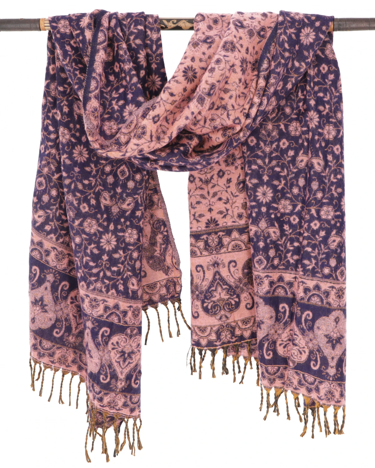 Weicher Pashmina Schal / Stola Mit Paisley Muster - Maya Muster Blau/rosa - 200x100 Cm 3 Weicher Pashmina Schal / Stola Mit Paisley Muster - Maya Muster Blau/rosa - 200x100 Cm