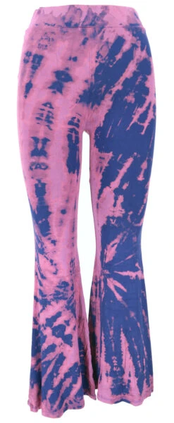 Batik Leggings Mit Schlag, Unikat Boho Schlaghose - Flieder