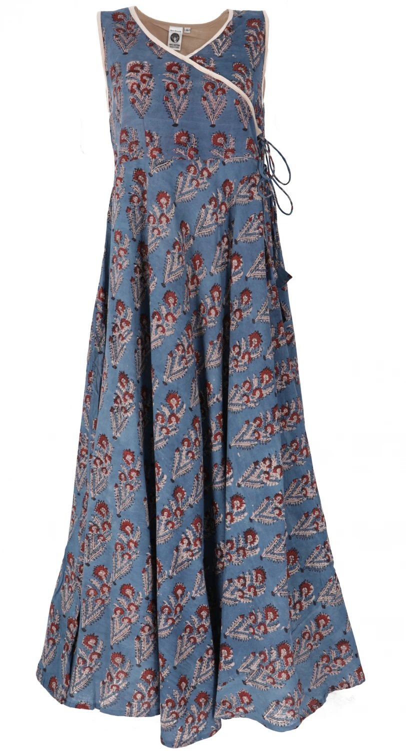 Boho Maxikleid, Sommerkleid - Taubenblau 3 Boho Maxikleid, Sommerkleid - Taubenblau