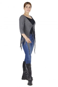 Kurze Pixi Strickjacke - Anthrazit -Modebekleidungsgeschäft 40040 h 22 ago3158