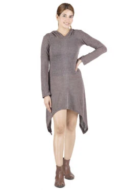 Pixikleid Mit Kapuze, Feinstrick Elfen Pullover - Cappuccino -Modebekleidungsgeschäft 40049 h 22 ago3188