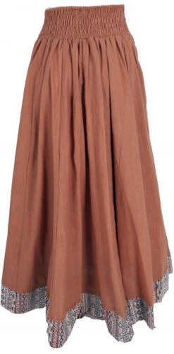 Boho Maxirock Hippie Chic, Langer Baumwoll Sommerrock - Rost -Modebekleidungsgeschäft 40906 3 29 20234055holi 22 57
