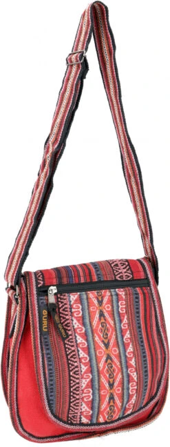 Ethno Schultertasche, Boho Tasche - Rot - 26x26x7 Cm -Modebekleidungsgeschäft 41304 jm bag 2023 153