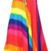 Boho Minikleid, Sommerkleid, Krinkelkleid - Regenbogen/ Lemongrün -Modebekleidungsgeschäft 41845 12356thailand 2023 mix 83