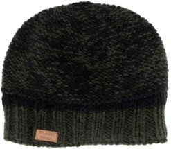 Kuschelige, Handgestrickte Wollmütze In Hübschen Ton In Ton Muster, Wintermütze - Olivgrün/ Meliert -Modebekleidungsgeschäft 41921 3 th 20234055muetzen handschuhe planet 2022 50