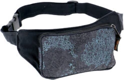 Stoff Sidebag &amp; Gürteltasche, Goa Gürteltasche - Schwarz/taubenblau - 12x18 Cm -Modebekleidungsgeschäft 42156 12356tilo taschen 25