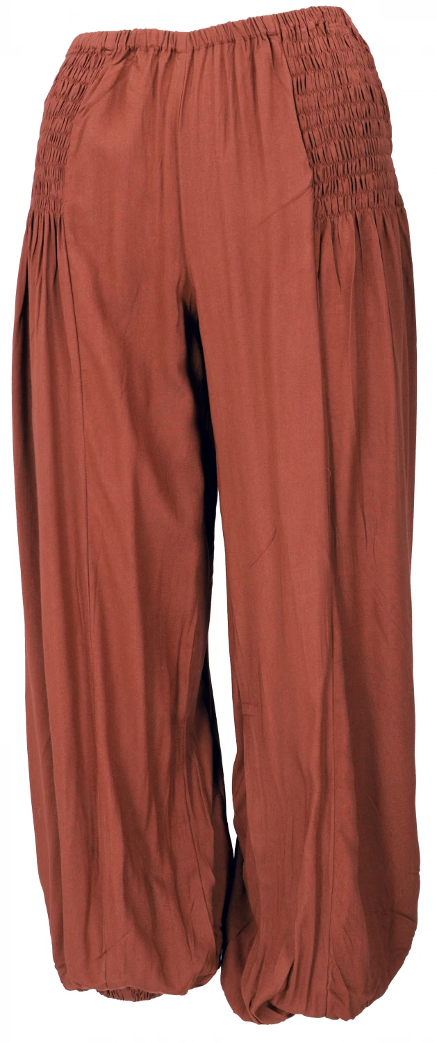 Luftige Muckhose, Boho Pluderhose, Pumphose - Rostorange 4 Luftige Muckhose, Boho Pluderhose, Pumphose - Rostorange – Bild 2