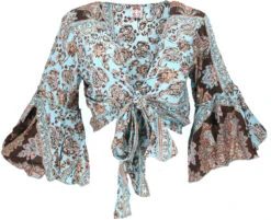 Kurztop, Boho Blusentop, Wickeltop, Wickelbluse - Aqua 7 Kurztop, Boho Blusentop, Wickeltop, Wickelbluse - Aqua -Modebekleidungsgeschäft 43190 12356 0606kashi 2023 83