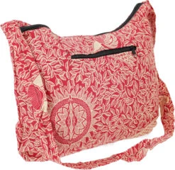 Ethno Schulterbeutel, Hippie Tasche, Exotische Schultertasche - Rot - 30x40x10 Cm