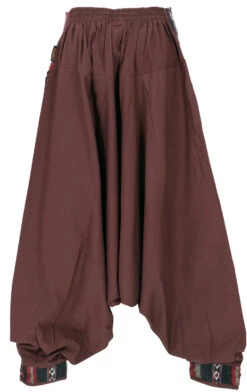 Haremshose, Pluderhose, Boho Pumphose, Aladinhose Mit Webbund - Coffee -Modebekleidungsgeschäft 47505 3 th 202340559x1manu 23 21