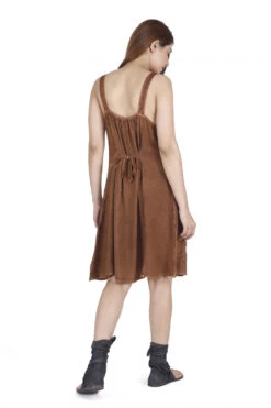 Besticktes Indisches Minikleid Boho Chic, Hippie Tunika - Braun/Design 10 -Modebekleidungsgeschäft 47590 11 21 ago0469