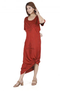 Besticktes Boho Sommerkleid, Indisches Hippie Kleid - Rot/Design 11 13 Besticktes Boho Sommerkleid, Indisches Hippie Kleid - Rot/Design 11 -Modebekleidungsgeschäft 47610 11 21 ago0758