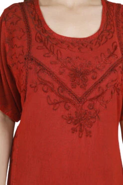 Besticktes Boho Sommerkleid, Indisches Hippie Kleid - Rot/Design 11 14 Besticktes Boho Sommerkleid, Indisches Hippie Kleid - Rot/Design 11 -Modebekleidungsgeschäft 47610 11 21 ago0762