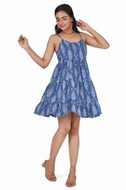 Boho Minikleid, Stufenkleid, Hängerchen - Blau 9 Boho Minikleid, Stufenkleid, Hängerchen - Blau -Modebekleidungsgeschäft 49094 h 22 ago0044
